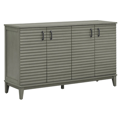 Sideboard with 4 Door Large Storage Buffet with Adjustable Shelves