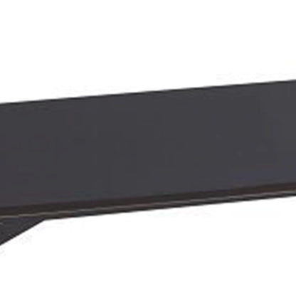 Iora 71 Inch Dining Table, Industrial Style, Rounded Corners, Black Wood