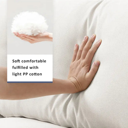 Modern Sectional Sofa,L-shaped Couch Set with 2 Free pillows,4-seat Polyester Fabric Couch Set with Convertible Ottoman