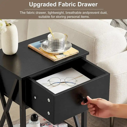 Javlergo Modern 3 Piece Coffee Table Set for Living Room Includes Wood Coffee Table and End Table Set of 2