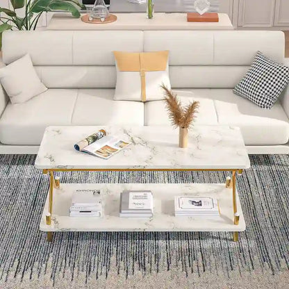 Javlergo Modern 3 Piece Coffee Table Set for Living Room Includes Wood Coffee Table and End Table Set of 2