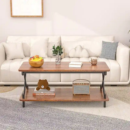 Javlergo Modern 3 Piece Coffee Table Set for Living Room Includes Wood Coffee Table and End Table Set of 2