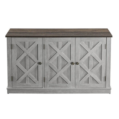 48 Rustic Wood Finish Buffet Cabinet with 3 Doors - Ample Storage - 48 in Width
