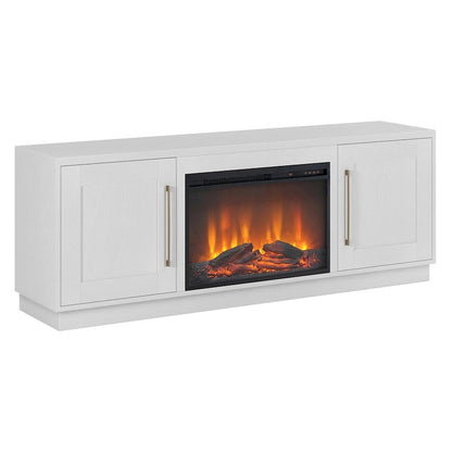 Tillman Rectangular TV Stand with Log Fireplace for TV's up to 75
