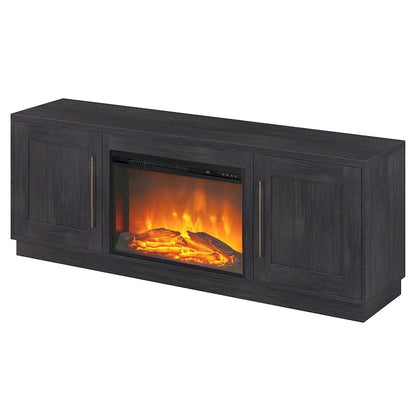 Tillman Rectangular TV Stand with Log Fireplace for TV's up to 75