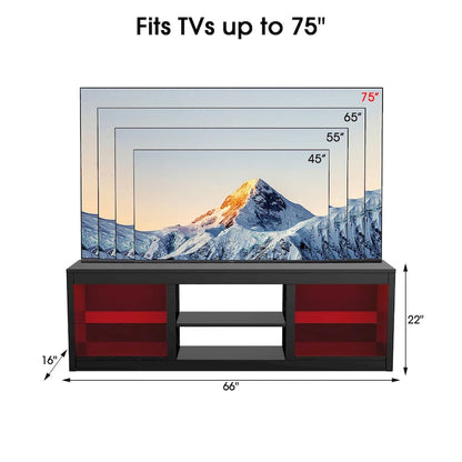 66 Modern RGB LED TV Stand Console Table for TV's up to 75
