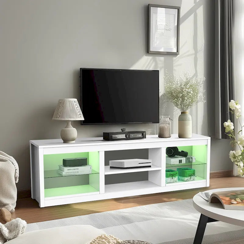 66 Modern RGB LED TV Stand Console Table for TV's up to 75