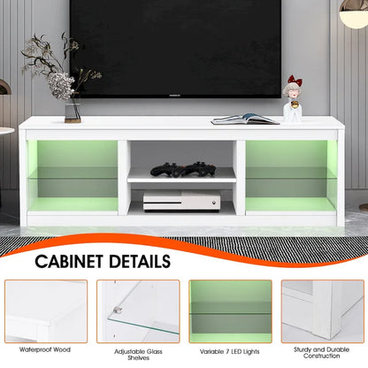 66 Modern RGB LED TV Stand Console Table for TV's up to 75
