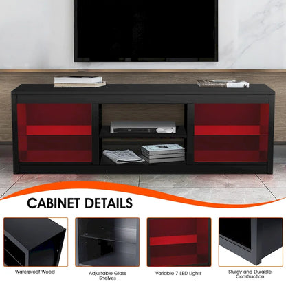 66 Modern RGB LED TV Stand Console Table for TV's up to 75