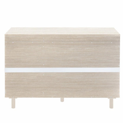 2 Doors Rattan Storage Cabinet with Adjustable Shelves and 3 Drawers