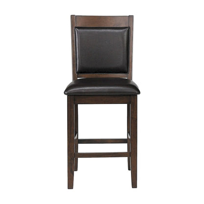Ferrara Walnut and Brown 9-piece Counter Height Dining Set