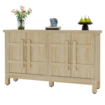 55 Inches Wood Farmhouse Sideboard Buffet Cabinet with Storage