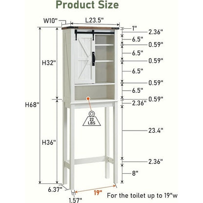 Farmhouse Over The Toilet Storage Cabinet, Cabinet Over Toilet