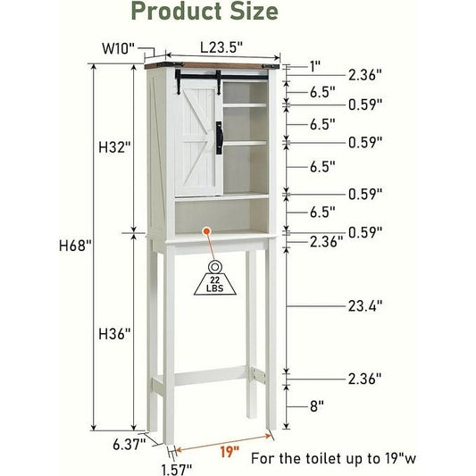Farmhouse Over The Toilet Storage Cabinet, Cabinet Over Toilet