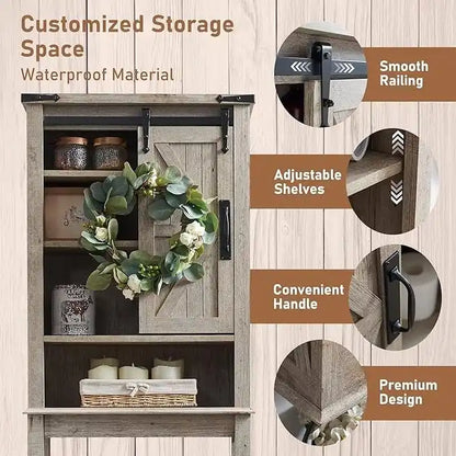 Farmhouse Over The Toilet Storage Cabinet, Cabinet Over Toilet