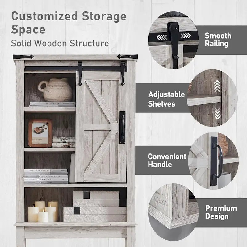 Farmhouse Over The Toilet Storage Cabinet, Cabinet Over Toilet