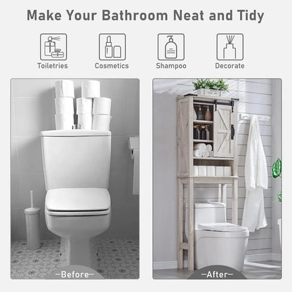 Farmhouse Over The Toilet Storage Cabinet, Cabinet Over Toilet