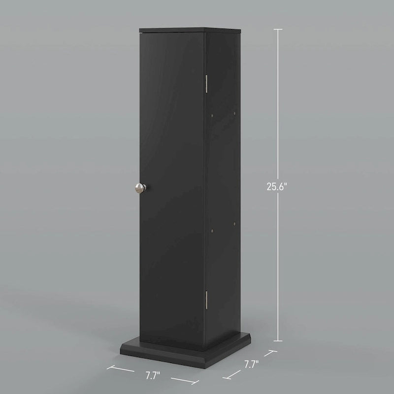 HOMCOM Toilet Paper Cabinet, Small Bathroom Corner Floor Cabinet with Doors and Shelves, Thin Storage Bathroom Organizer