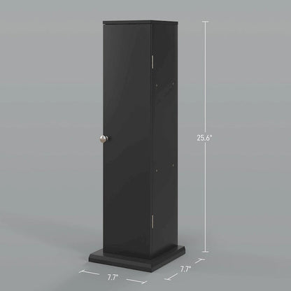 HOMCOM Toilet Paper Cabinet, Small Bathroom Corner Floor Cabinet with Doors and Shelves, Thin Storage Bathroom Organizer