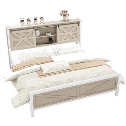 Moasis Farmhouse Oak Queen/King Size Bed Frame