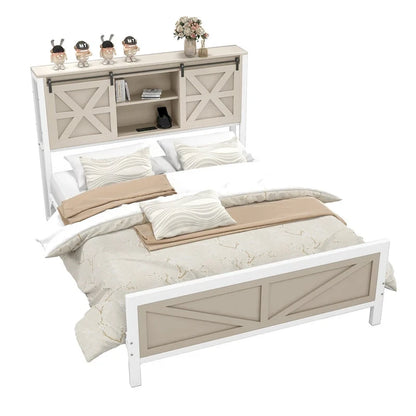 Moasis Farmhouse Oak Queen/King Size Bed Frame