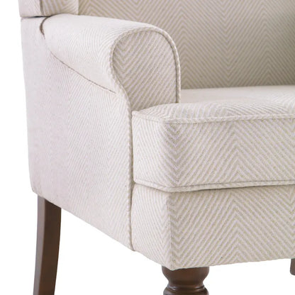 Accent Armchair with Turned Legs Set of 2 Blue/ Beige / Grey