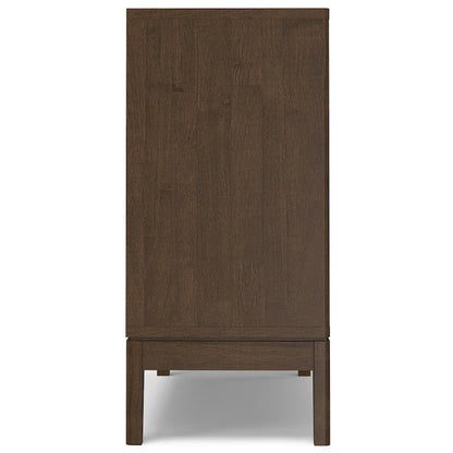 WYNDENHALL Pearson SOLID HARDWOOD 38 Wide Rectangle Modern 2 Door Sideboard Buffet/Storage Cabinet in Walnut Brown