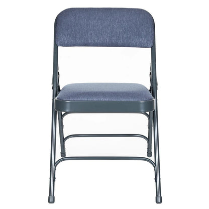 Hampden Furnishings Bernadine Collection Fabric Triple Brace Folding Chair, Pack of 4