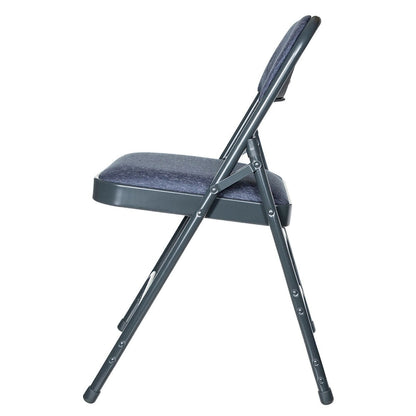 Hampden Furnishings Bernadine Collection Fabric Triple Brace Folding Chair, Pack of 4