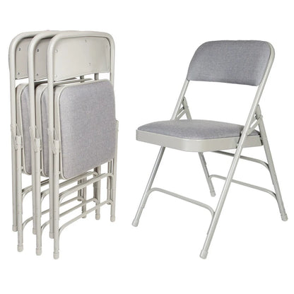 Hampden Furnishings Bernadine Collection Fabric Triple Brace Folding Chair, Pack of 4