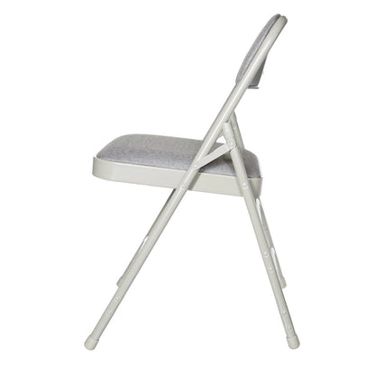 Hampden Furnishings Bernadine Collection Fabric Triple Brace Folding Chair, Pack of 4
