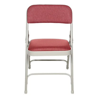 Hampden Furnishings Bernadine Collection Fabric Triple Brace Folding Chair, Pack of 4