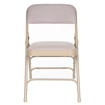 Hampden Furnishings Bernadine Collection Fabric Triple Brace Folding Chair, Pack of 4