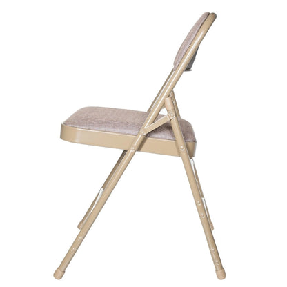 Hampden Furnishings Bernadine Collection Fabric Triple Brace Folding Chair, Pack of 4