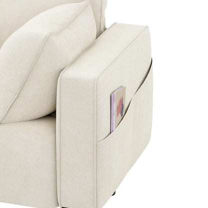 Moasis 56 Velvet Tufted Loveseat Sofa with Button Tufted Seat and Side Storage Pocket