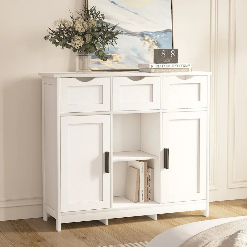Roomfitters Morden Buffet Sideboard Cabinet with doors and drawers, Coffee Bar Cabinet, Sideboard with Storage